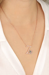 Sideways Initial Necklace • Large Initial Necklace • Oversized Letter Necklace • Eyes Necklace • Bridesmaids Gifts